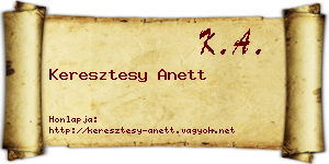 Keresztesy Anett névjegykártya